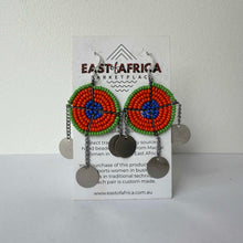Load image into Gallery viewer, Maasai Beaded Earrings 25/37