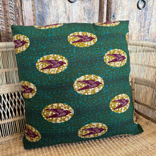 Load image into Gallery viewer, African Fabric and Denim Floor Cushion 25/03