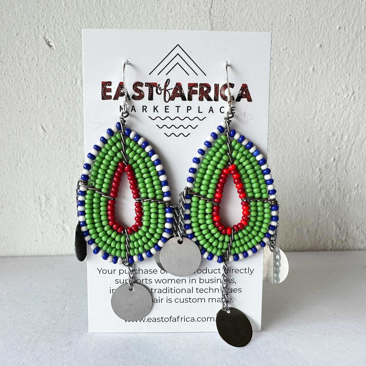 50 wholesale earrings, African earrings, beaded selling earrings, maasai earrings, shell earrings, African jewelry, gift for her, gift for mom