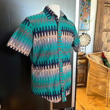 Load image into Gallery viewer, Sound Waves - Turquoise Men's Shirt - MEDIUM