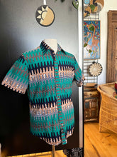 Load image into Gallery viewer, Sound Waves - Turquoise Men's Shirt - MEDIUM