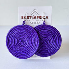 Load image into Gallery viewer, Round Woven Earrings PURPLE