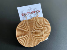 Load image into Gallery viewer, Round Woven Earrings TAN