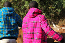 Load image into Gallery viewer, Maasai Shuka Blanket Jacket 23/03 MEDIUM
