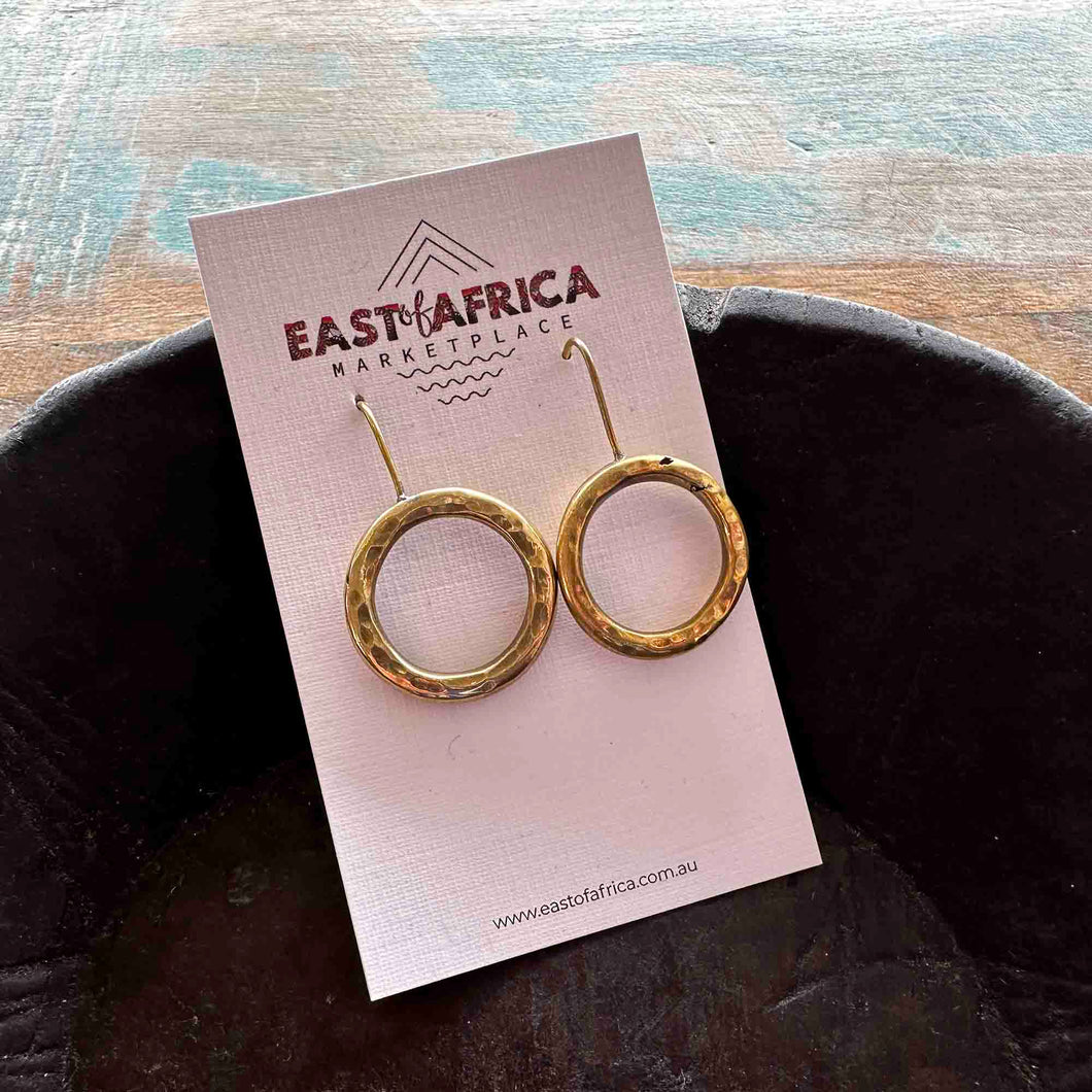 Kenyan Brass earrings Donut