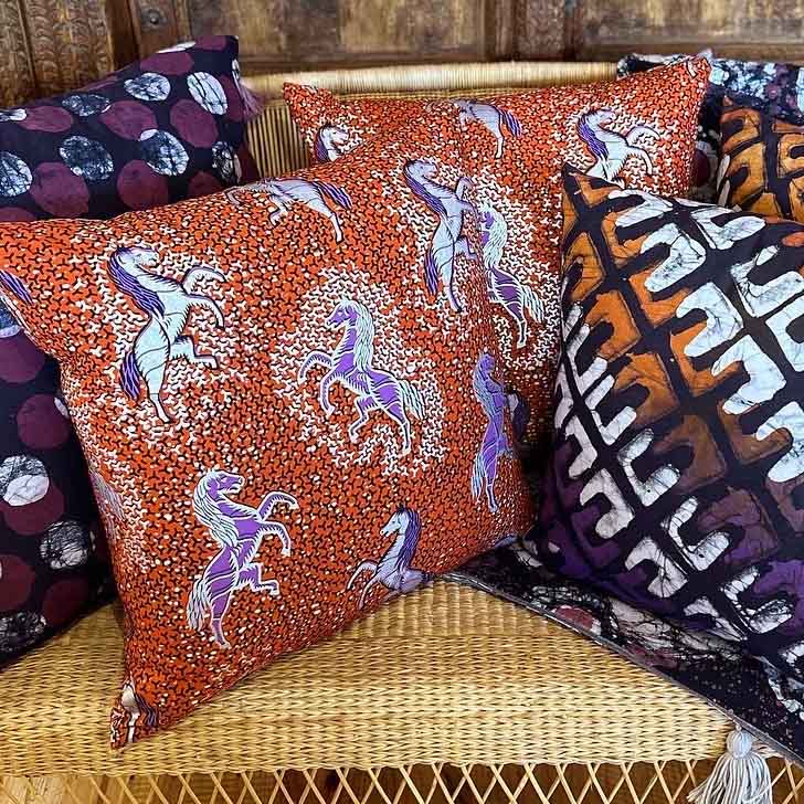 African Fabric Cushion Medium 23/01
