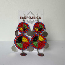 Load image into Gallery viewer, Maasai Beaded Earrings 25/15

