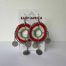 Load image into Gallery viewer, Maasai Beaded Earrings 25/17
