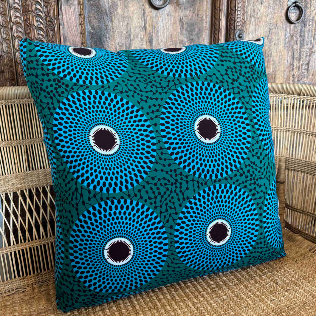 African Fabric and Denim Floor Cushion 25/05