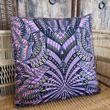 Load image into Gallery viewer, African Fabric and Denim Floor Cushion 25/09
