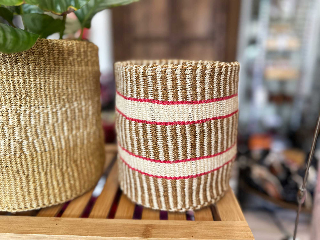 Kenyan Woven Sisal Basket