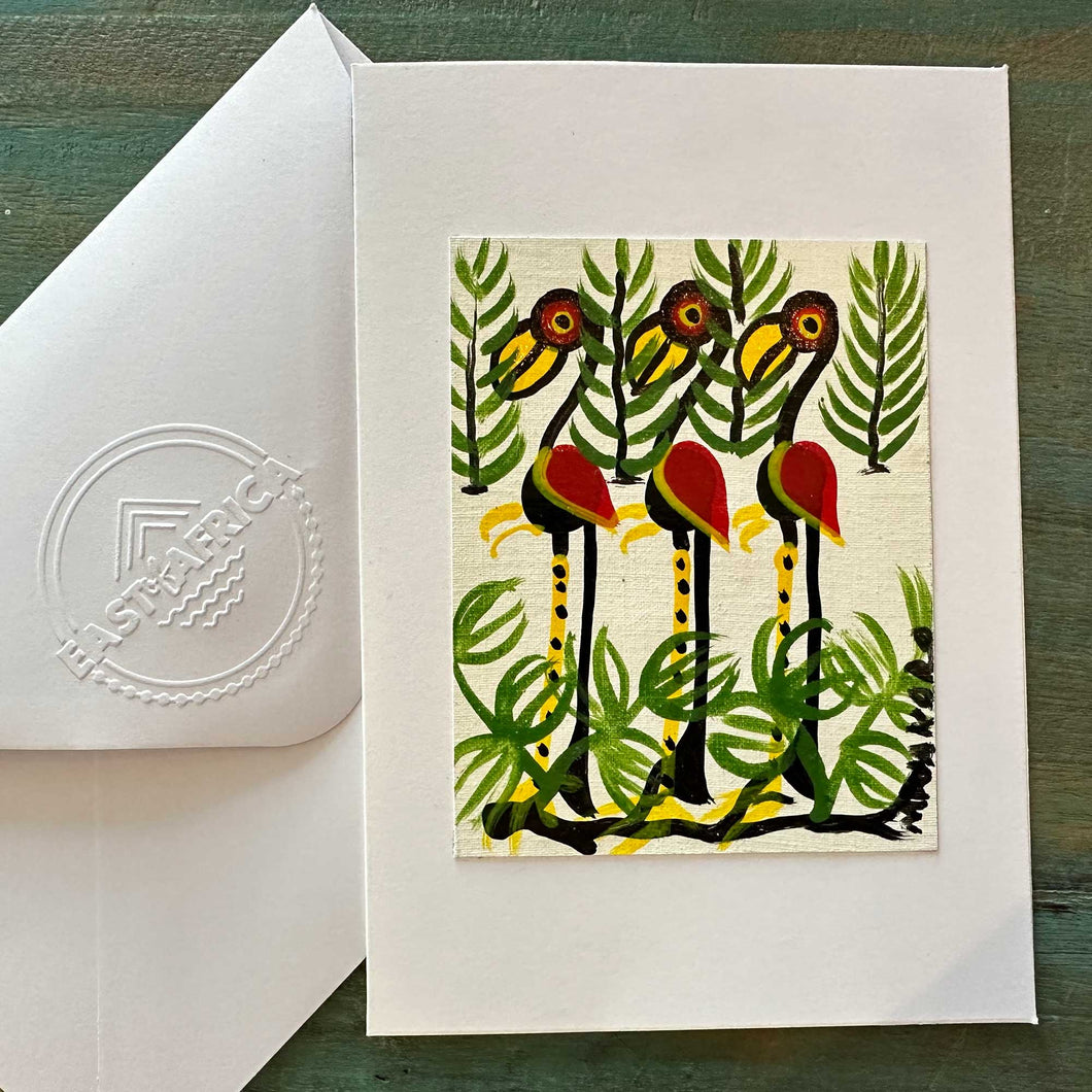 Hand painted Tinga Tinga card 24/14