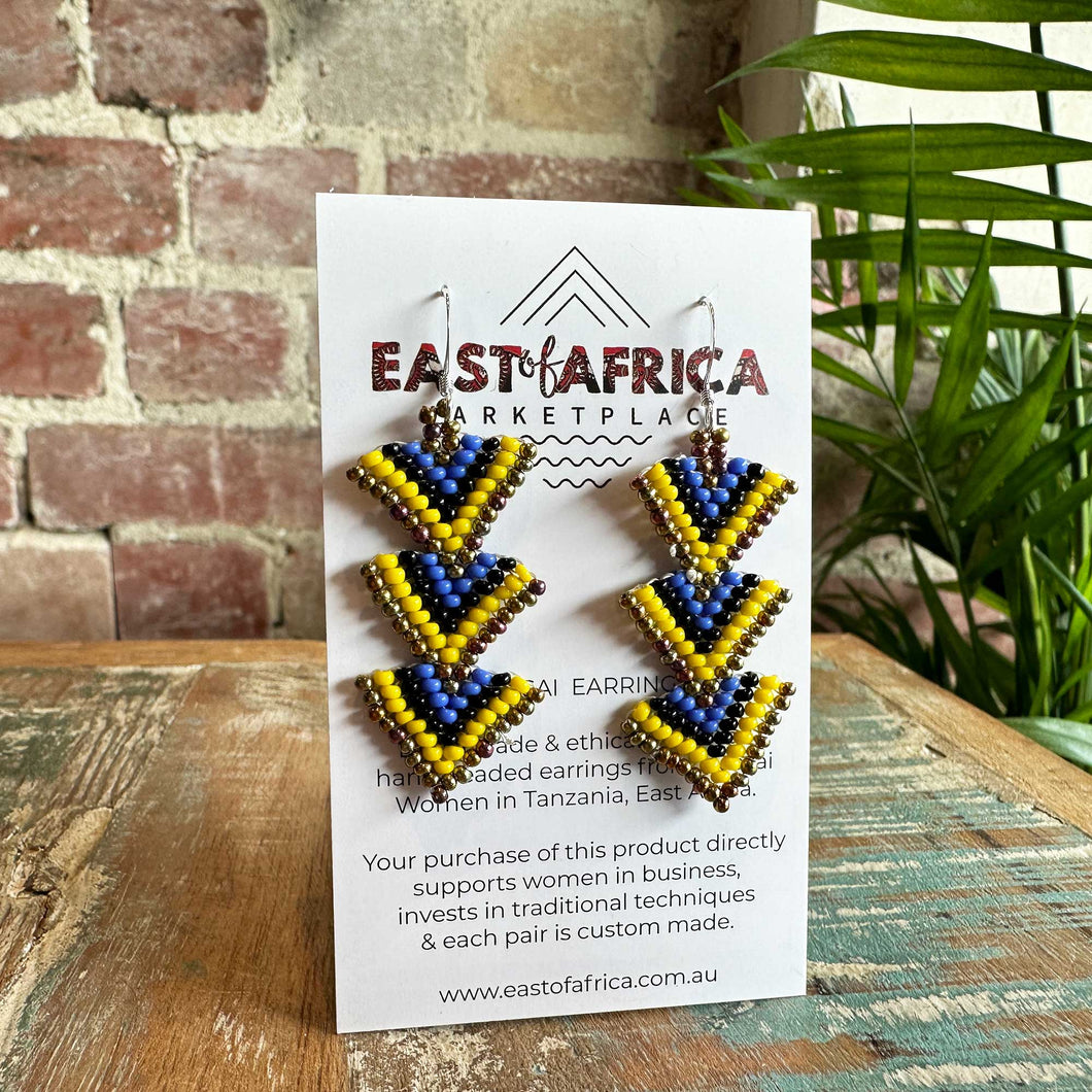 Maasai Pembetatu Earrings 24/02