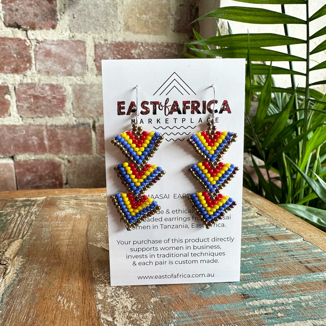 Maasai Pembetatu Earrings 24/03