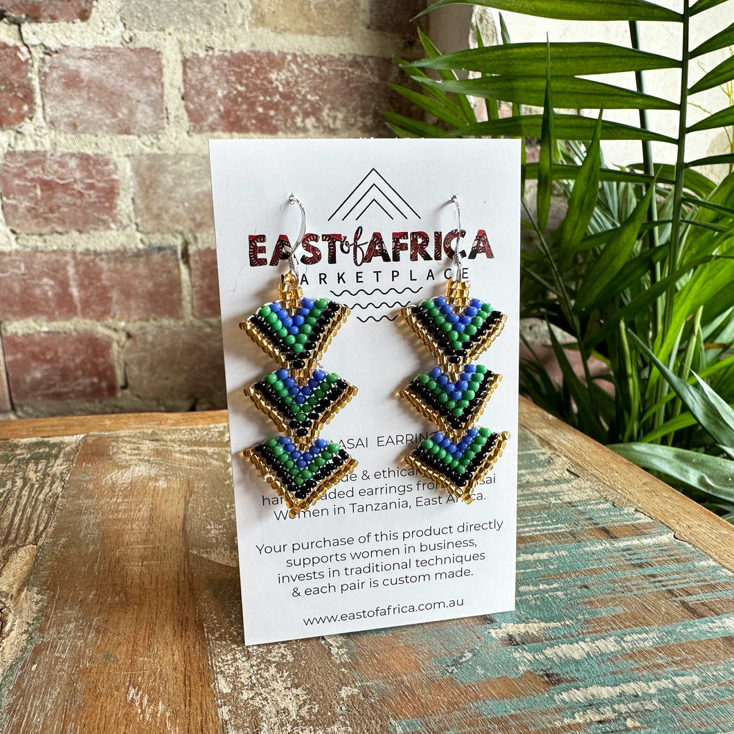 Maasai Pembetatu Earrings 24/10