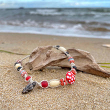 Load image into Gallery viewer, Hemp Anklet with African beads 22/10
