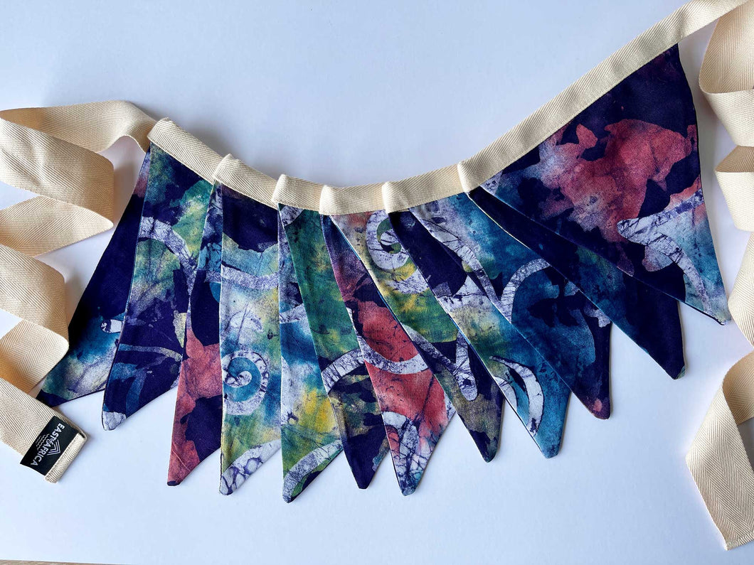 East African Wax Print Bunting Flags 21/4
