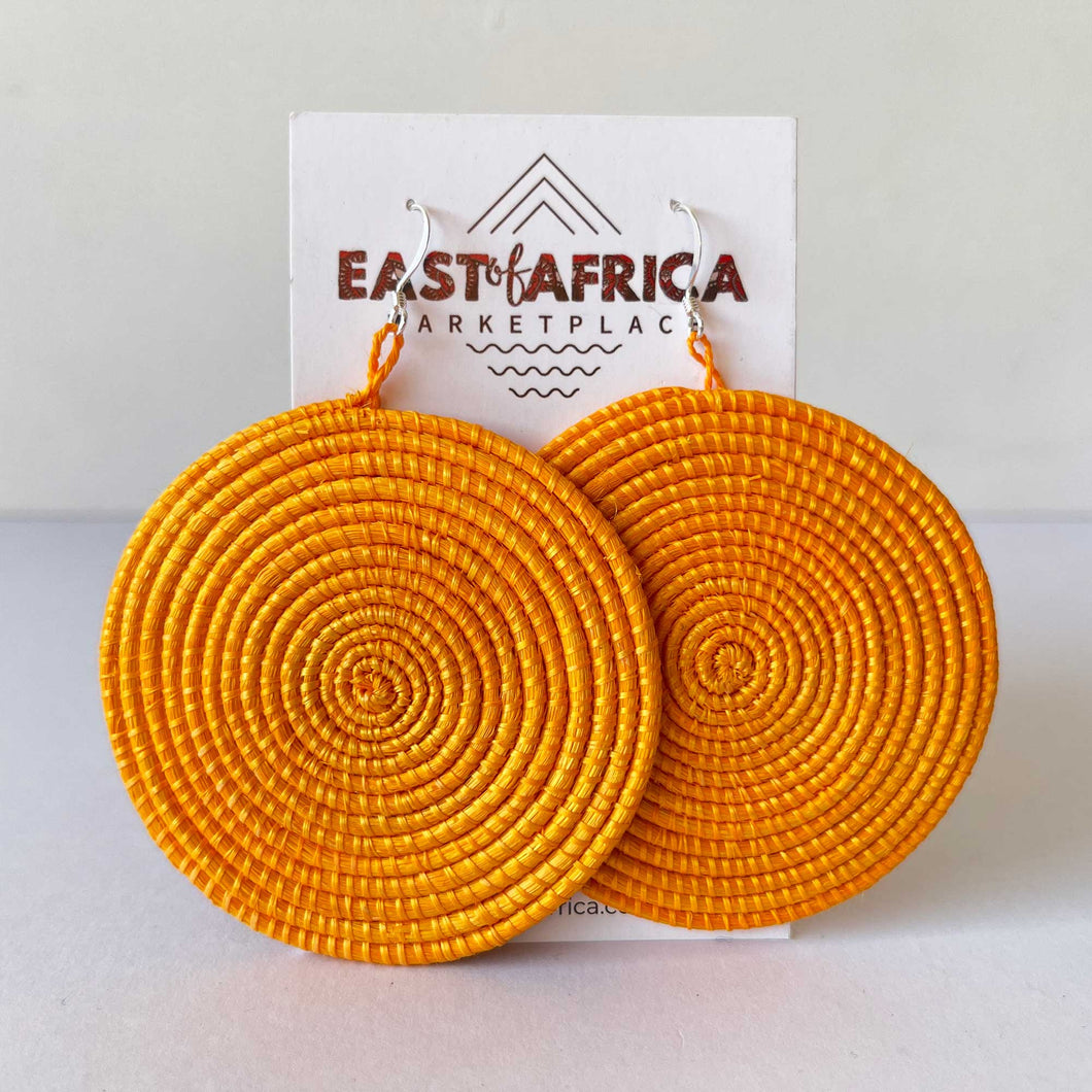 Round Woven Earrings MARIGOLD