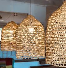 Load image into Gallery viewer, Zambian Palm Net Pendant Light
